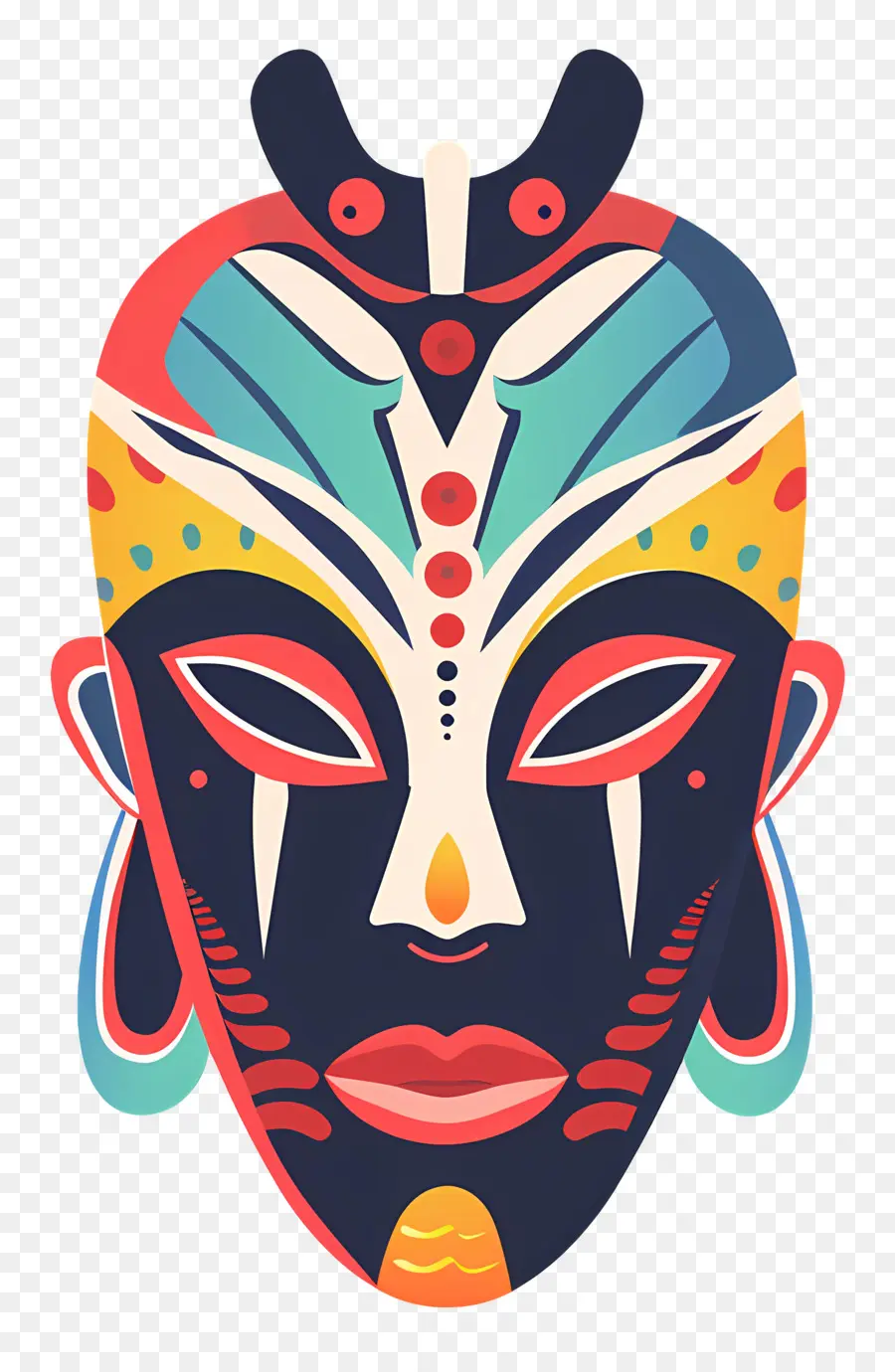 культурная маска，красочная маска PNG