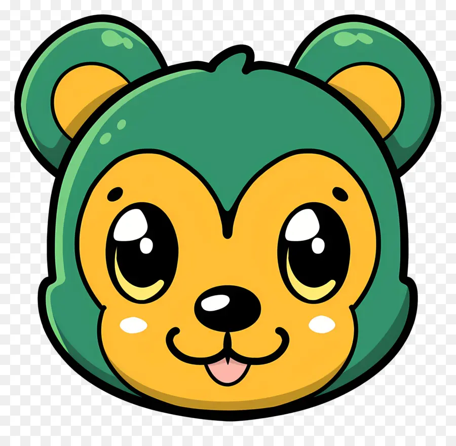 Симпатичное лицо медведя，мультфильм медведь PNG