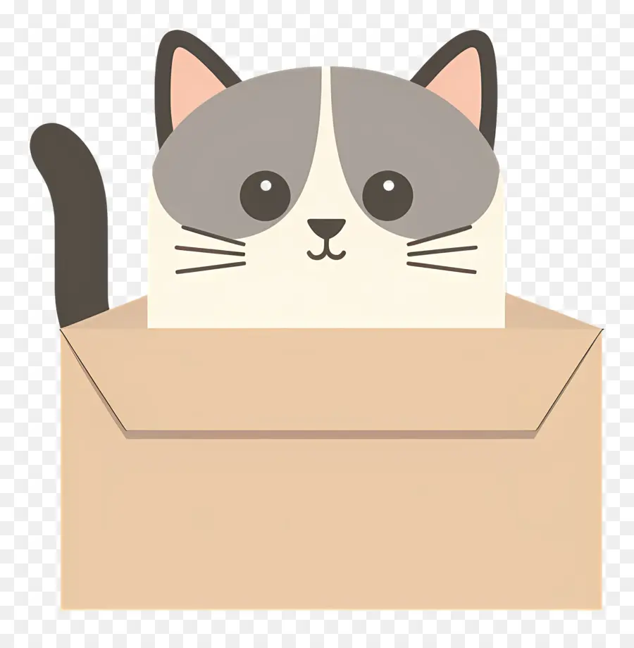 Кошка в коробке，кошка PNG