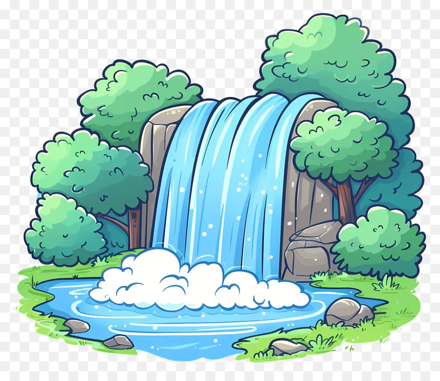 Водопад，природа PNG