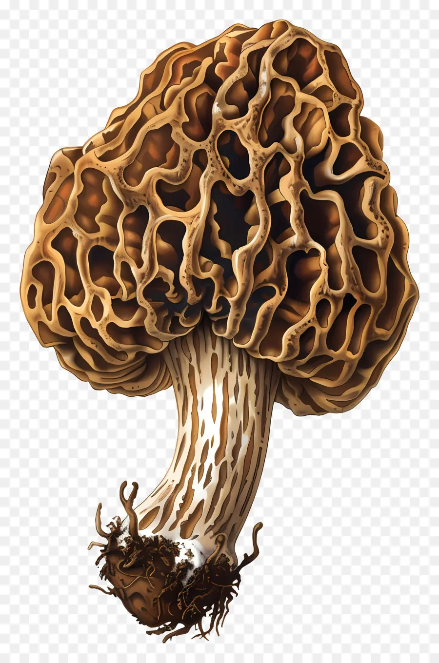 гриб сморчок，Лесной гриб PNG