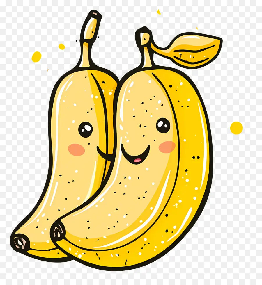 симпатичные банан，Мультипликационные бананы PNG
