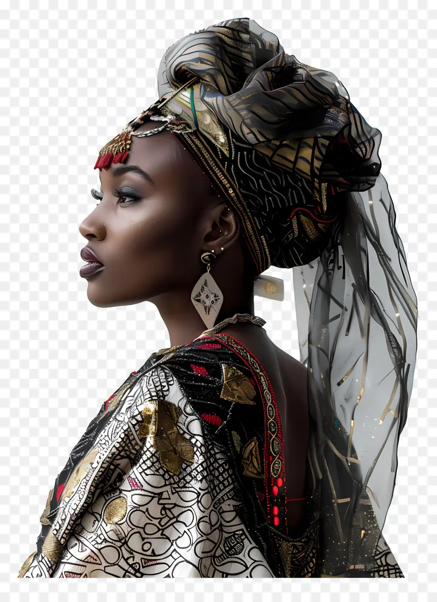 африканская женщина，африканская мода PNG