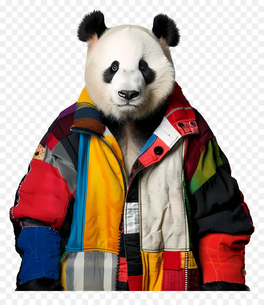 Панда，разноцветные PNG