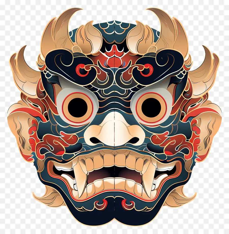 культурная маска，маска демона  PNG
