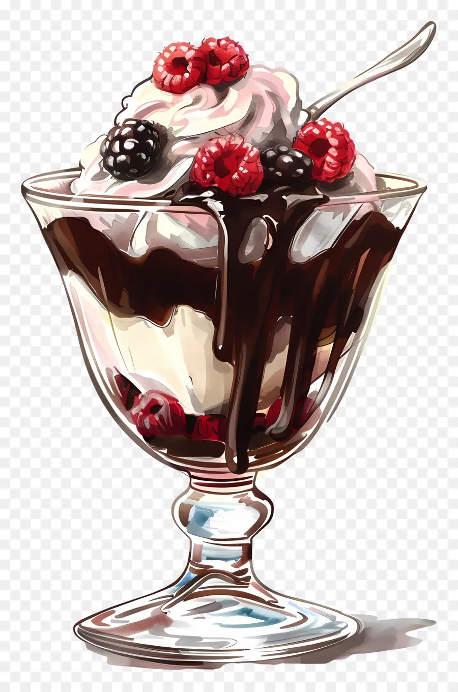мороженое пломбир，Шоколадный мусс PNG