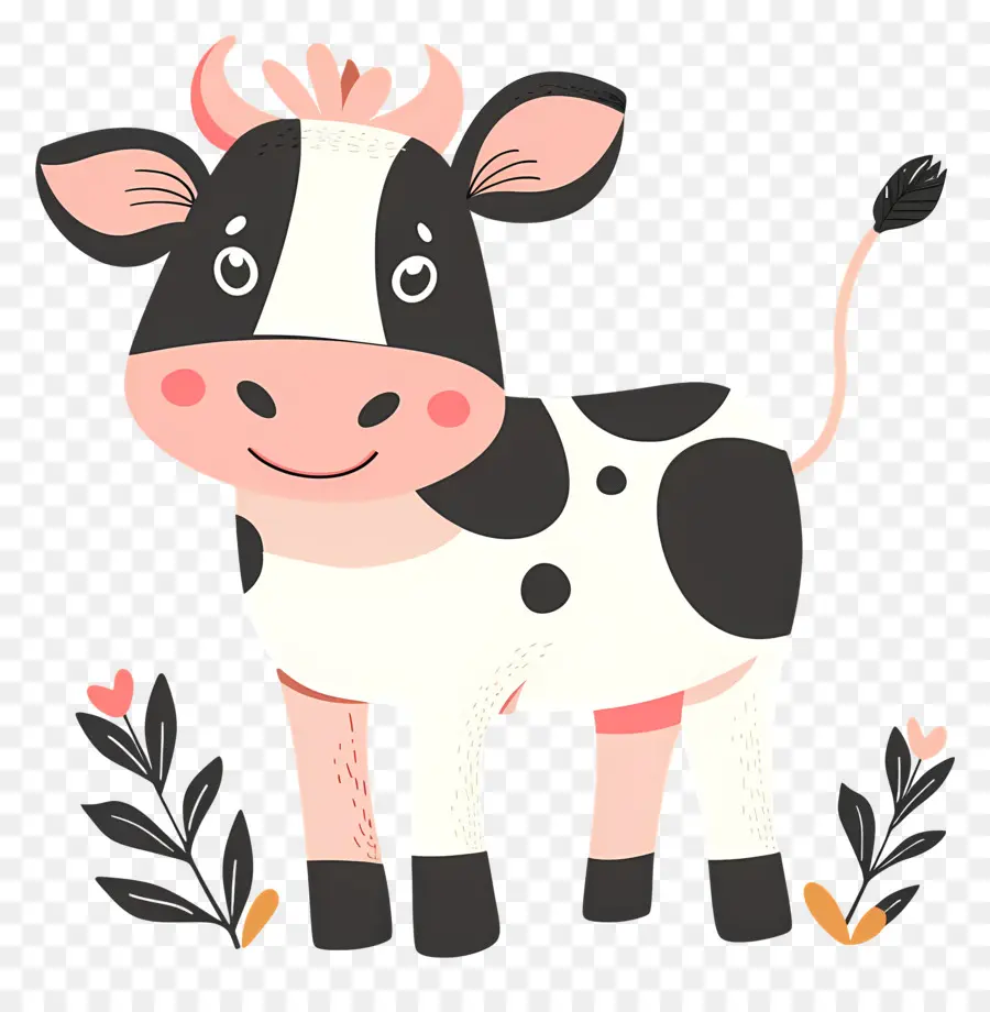 Милая корова，Cartoon Cow PNG