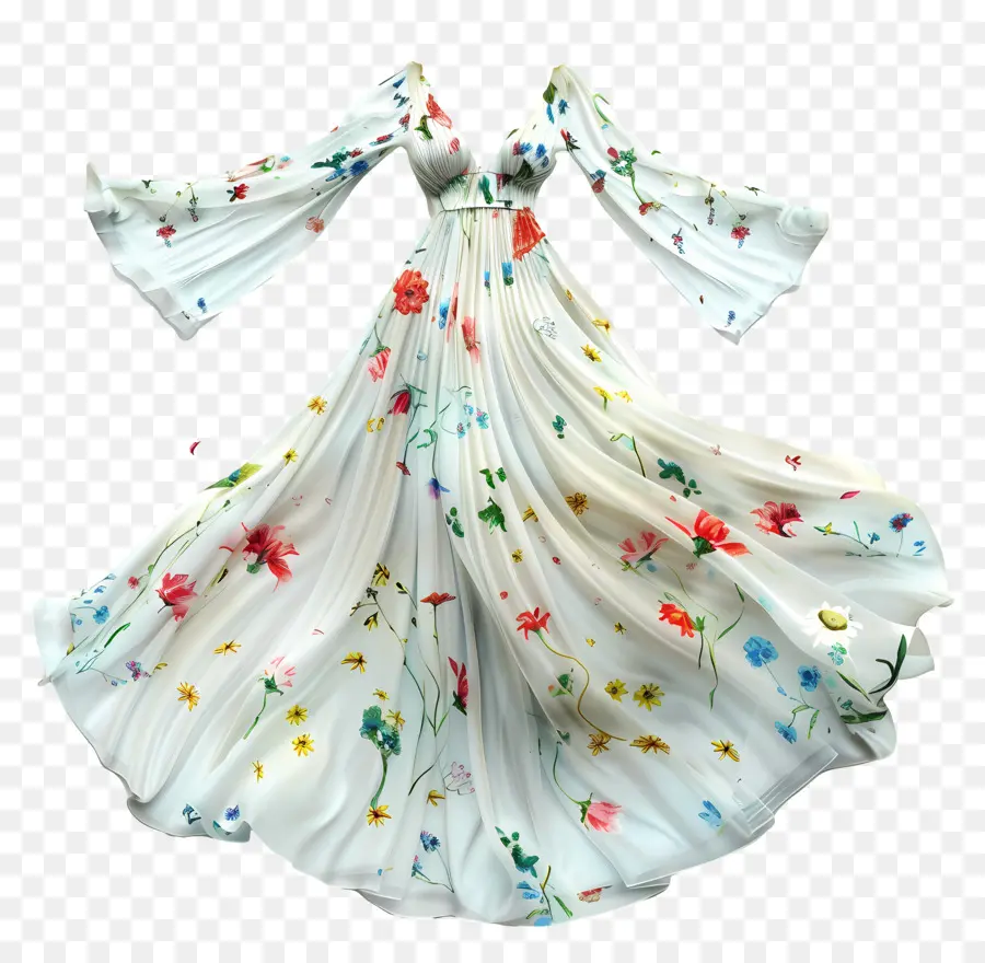 летнее платье，белое платье PNG