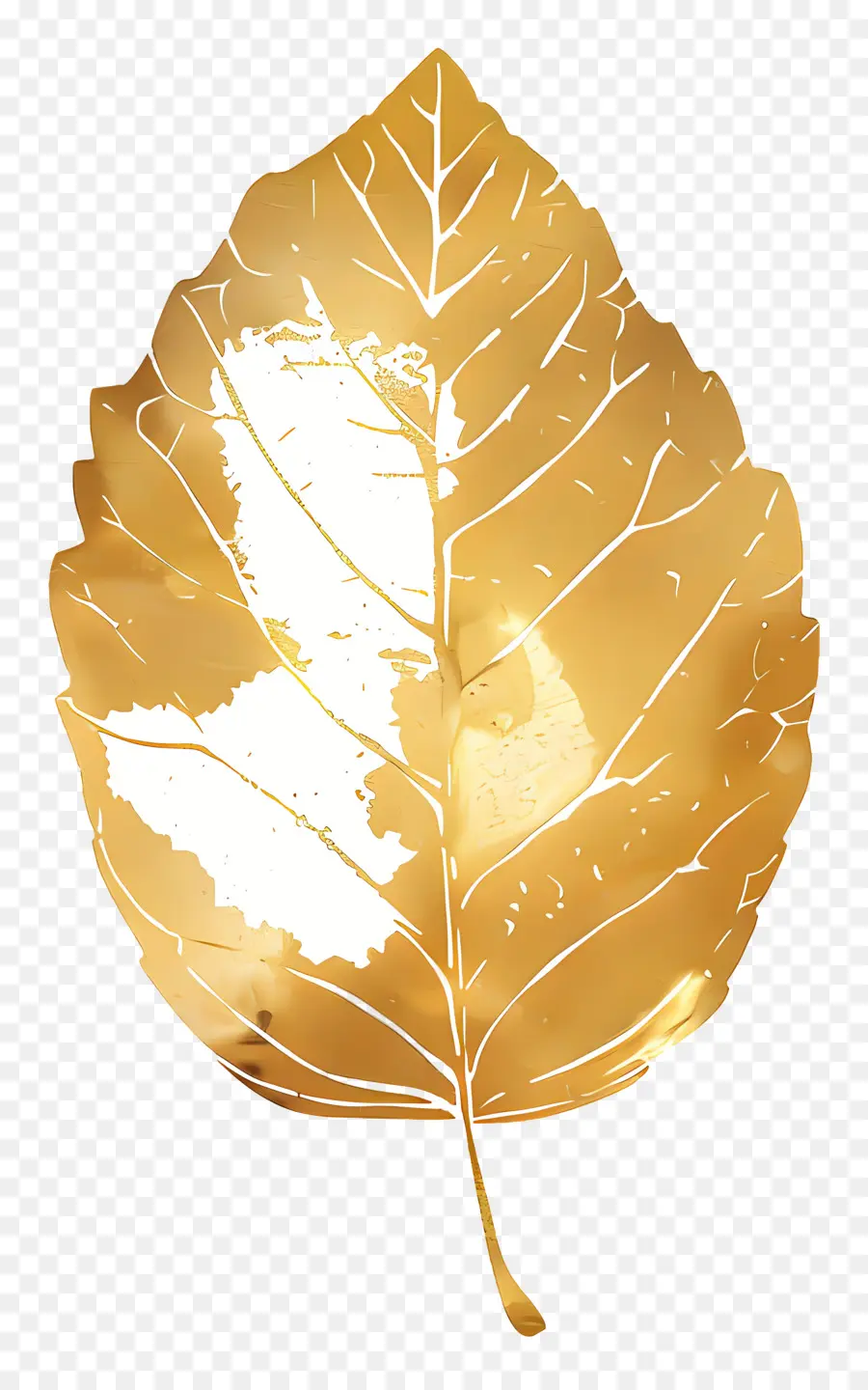 Золотой лист，Окрашенный лист PNG