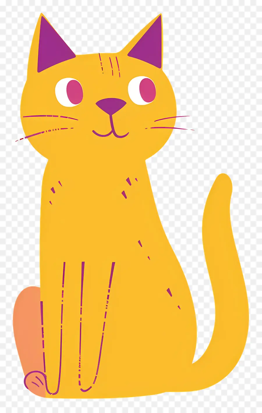 мультфильм кот，Желтый кот PNG