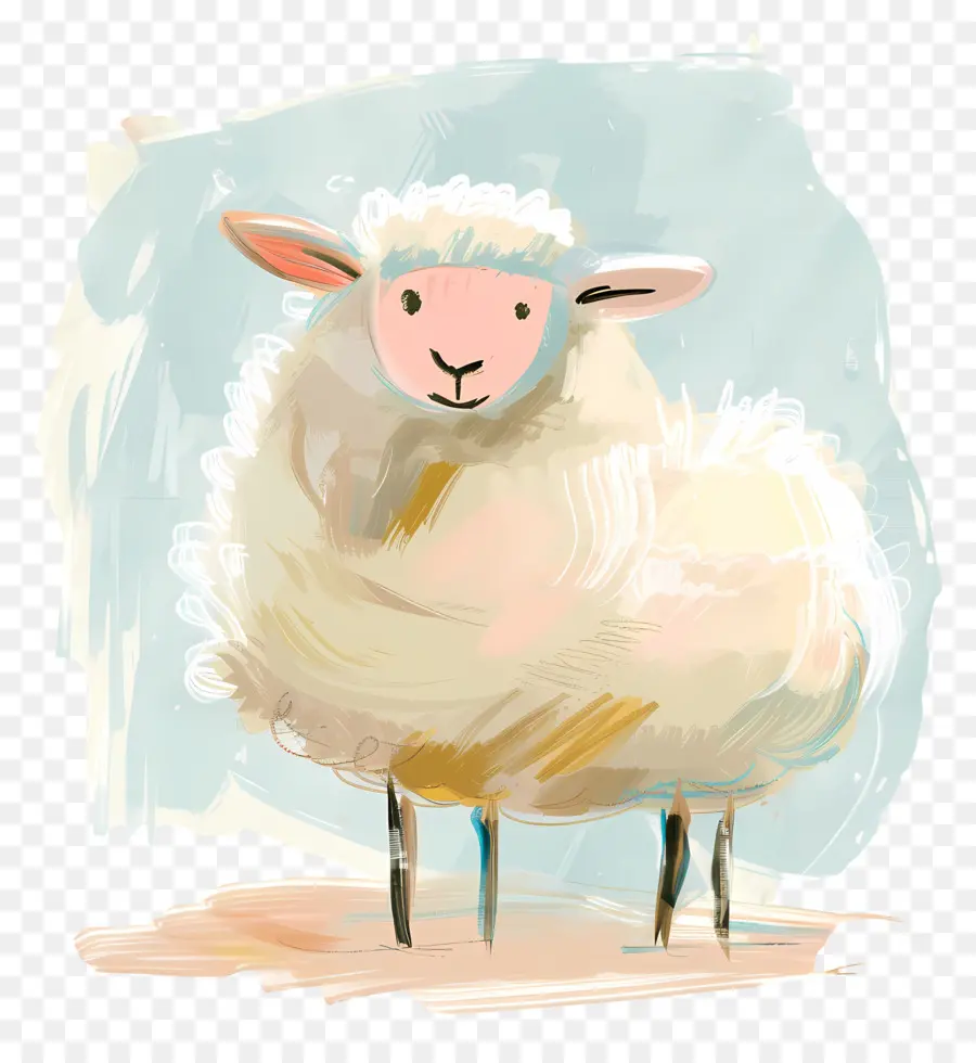 овцы，живопись PNG