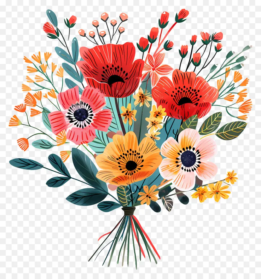 Bouquet Of Flowers，цветы PNG