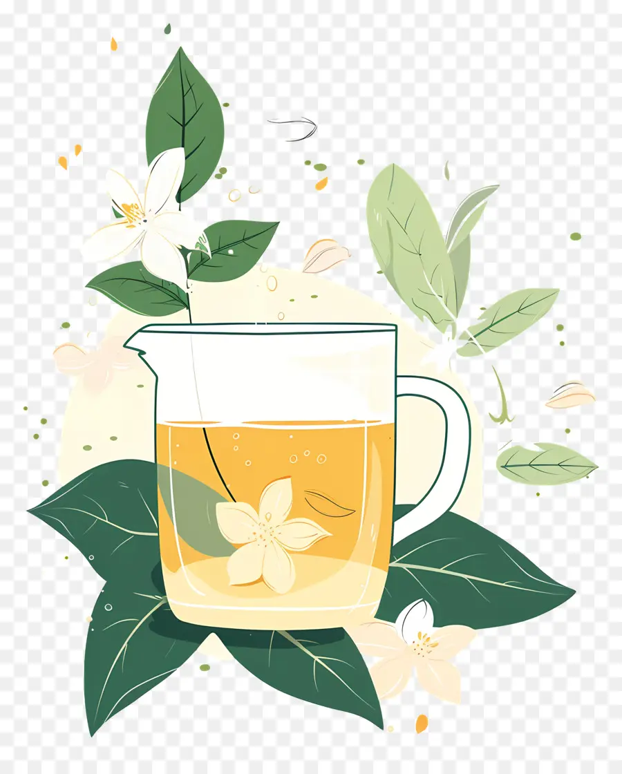 Жасминовый чай，Green Tea PNG