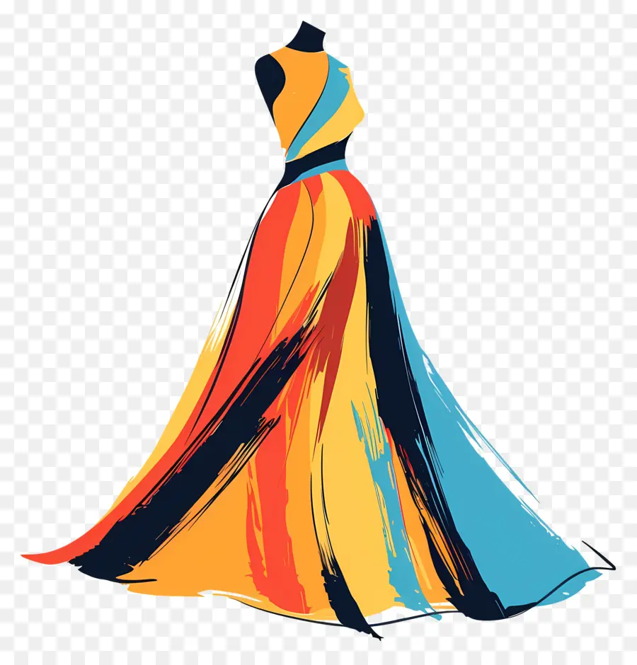 модное платье，абстрактное платье PNG