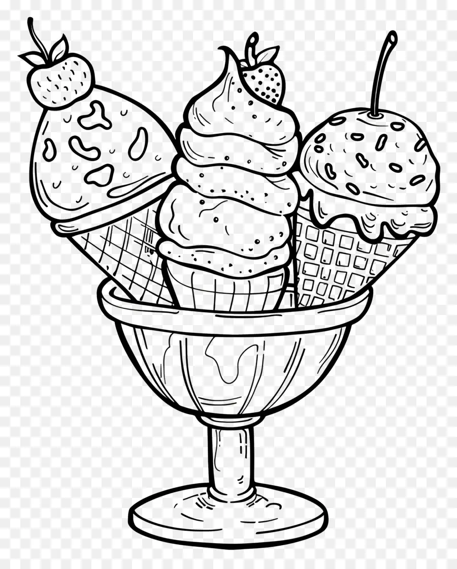 Мороженое，Ice Cream Cone PNG