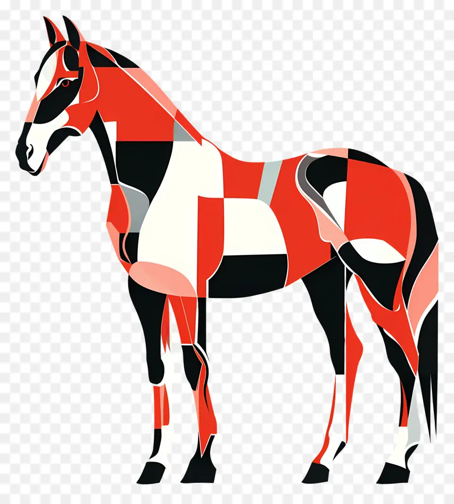 лошадь，красный PNG