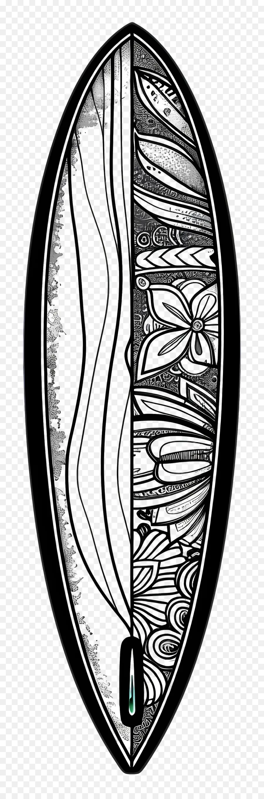 Surfboard Silhouette，Абстрактное искусство PNG