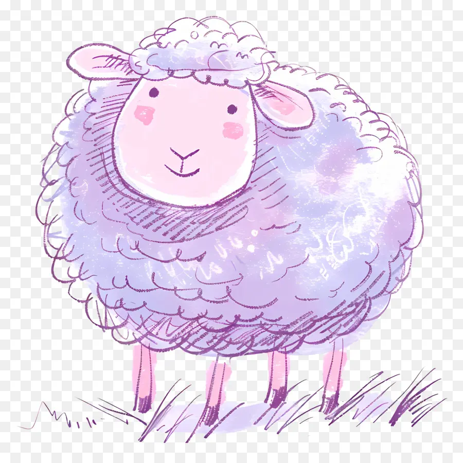 овцы，розовый мел PNG