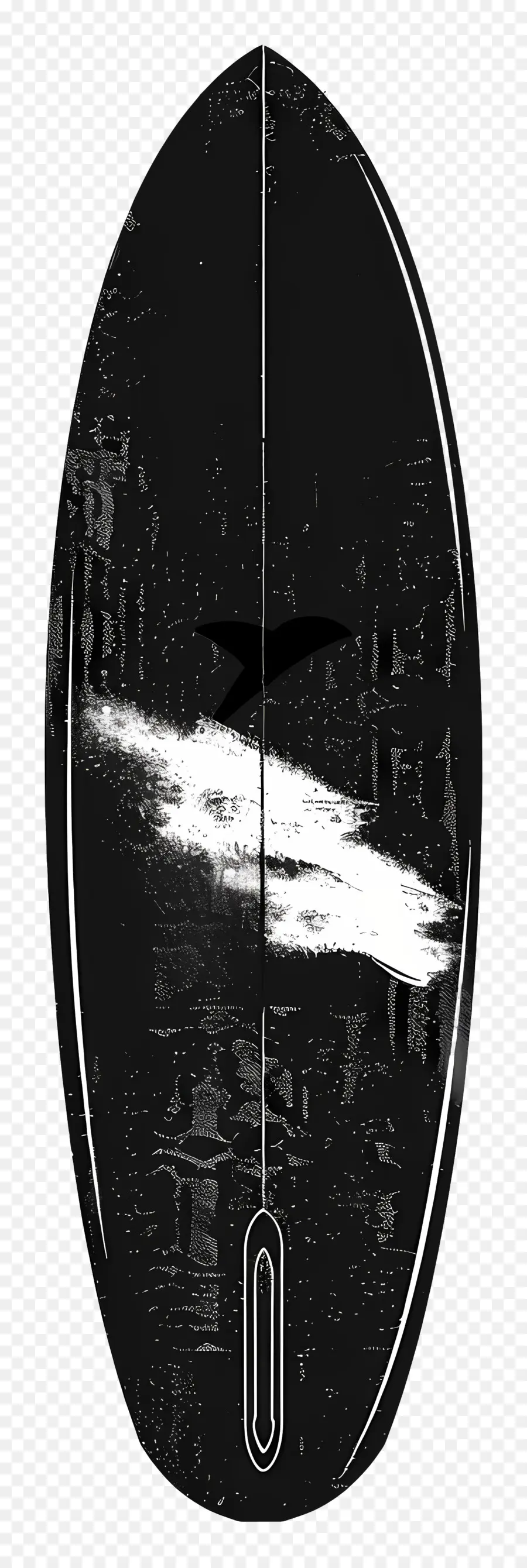Surfboard Silhouette，портрет PNG
