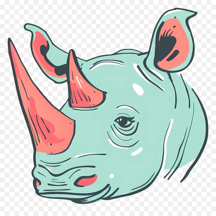 Голова носорога，Rhinoceros PNG