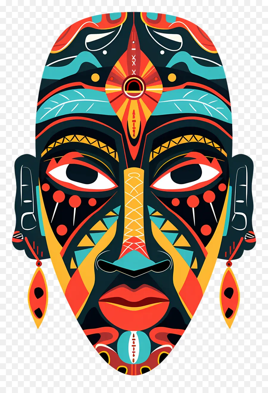 культурная маска，Африканские украшения PNG