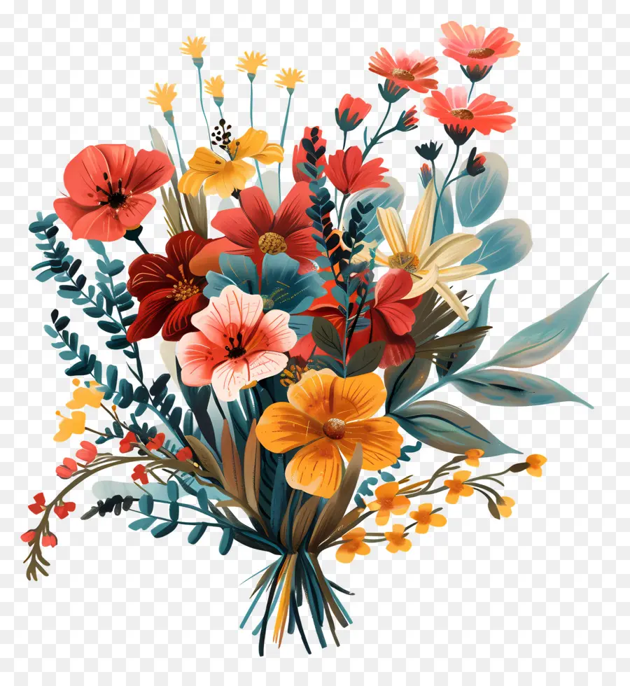 Bouquet Of Flowers，цветочный букет PNG