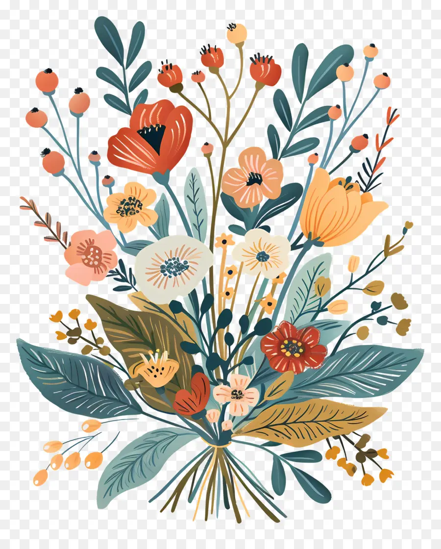 Bouquet Of Flowers，цветы PNG