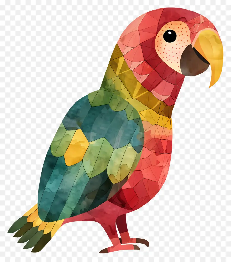 Попугай，красочные перья PNG