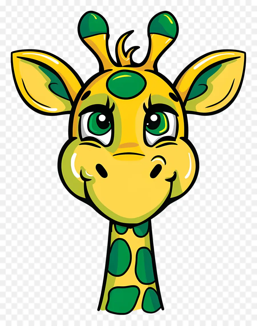 Симпатичное лицо жирафа，мультфильм жираф PNG