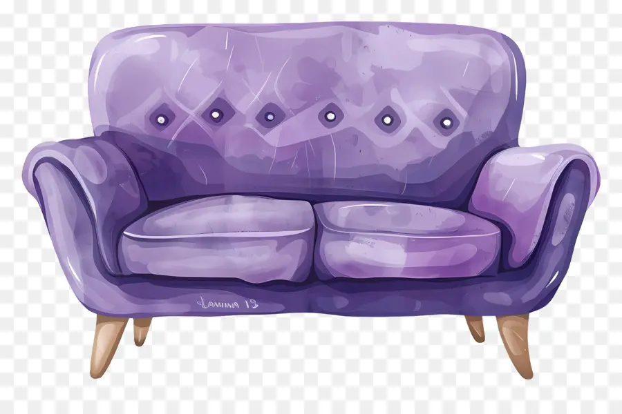 фиолетовый диван，Роскошное кресло PNG