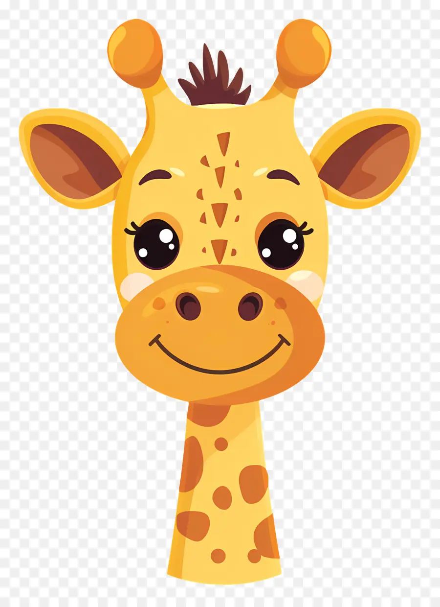 Симпатичное лицо жирафа，Жираф PNG
