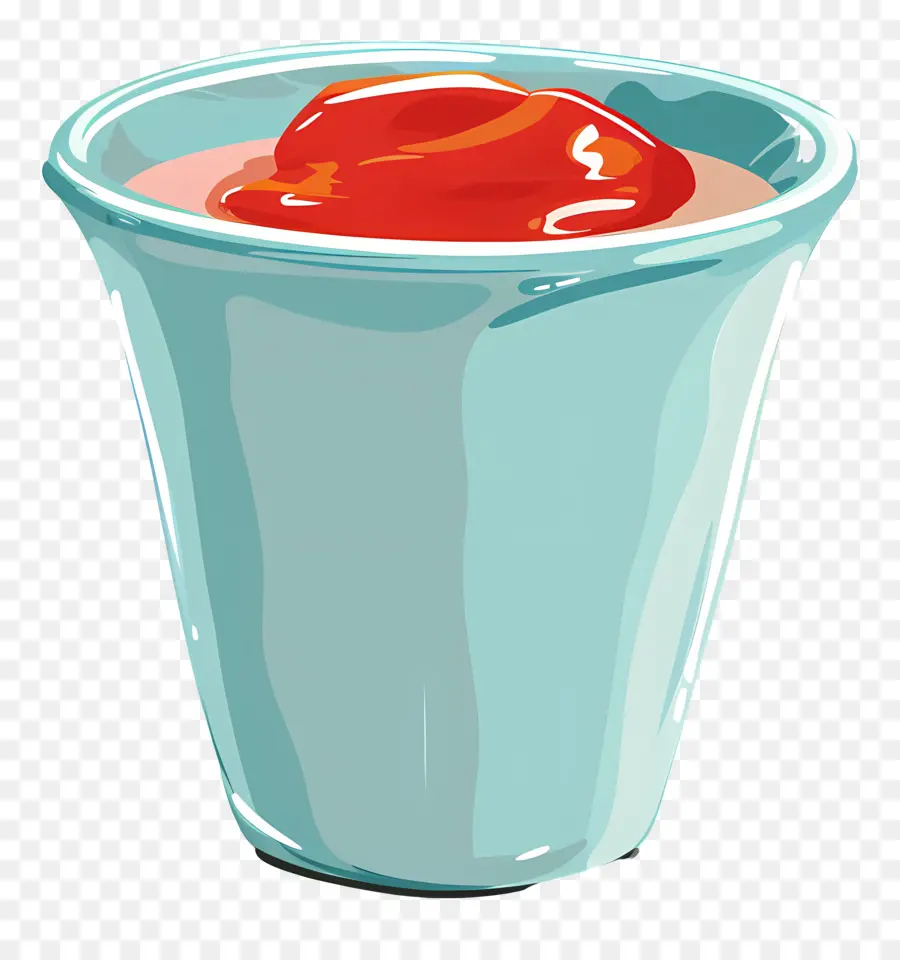 Кетчуп，Голубая чашка  PNG