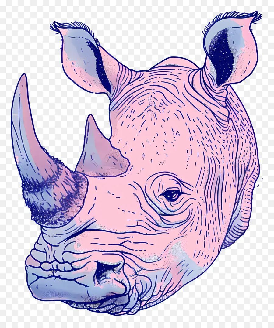 Голова носорога，носорог PNG