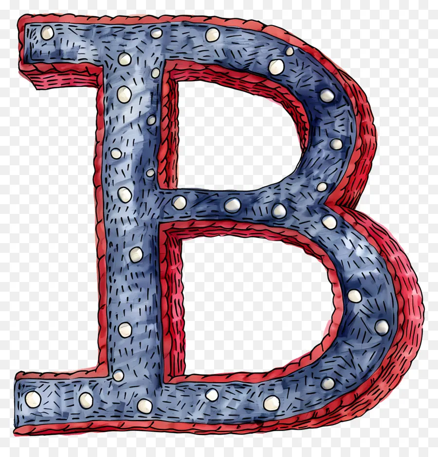буква B，ручная роспись PNG