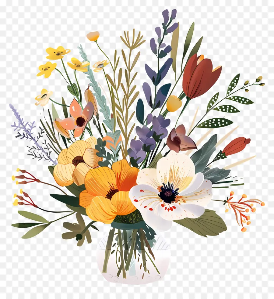 Bouquet Of Flowers，Цветочные композиции  PNG