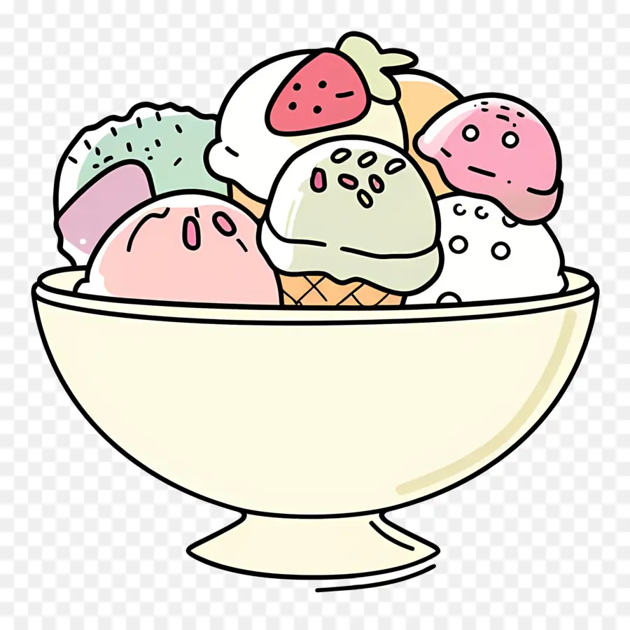 мороженое миску ，Мороженое PNG