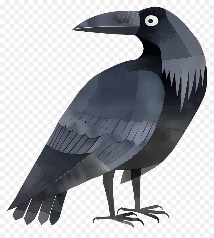 Мультфильм ворон，черная птица PNG