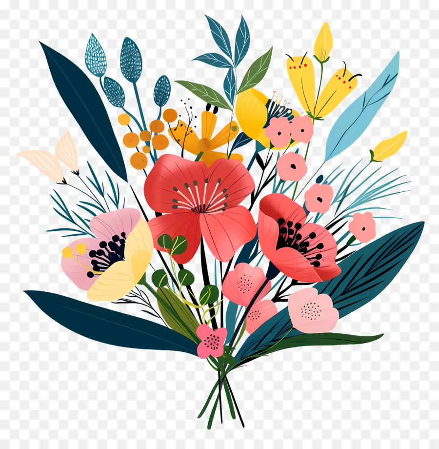 Bouquet Of Flowers，букет PNG