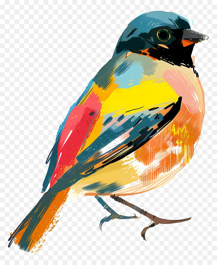Птица，живопись птица  PNG