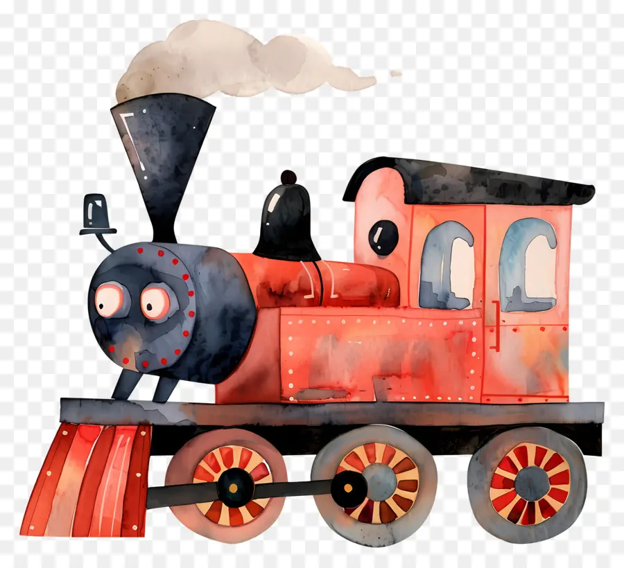 Поезд，Красный паровой двигатель PNG