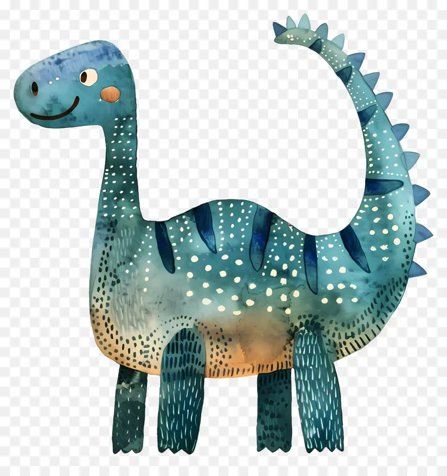 динозавр，синий и белый PNG