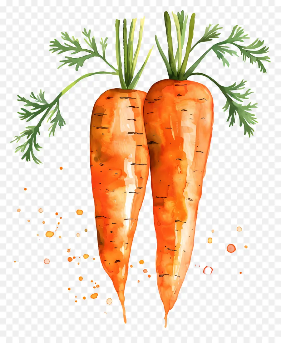 морковь，акварельная живопись PNG