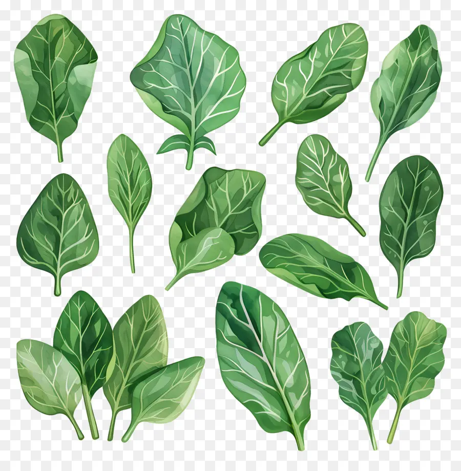 Шпинат，зеленые листья PNG