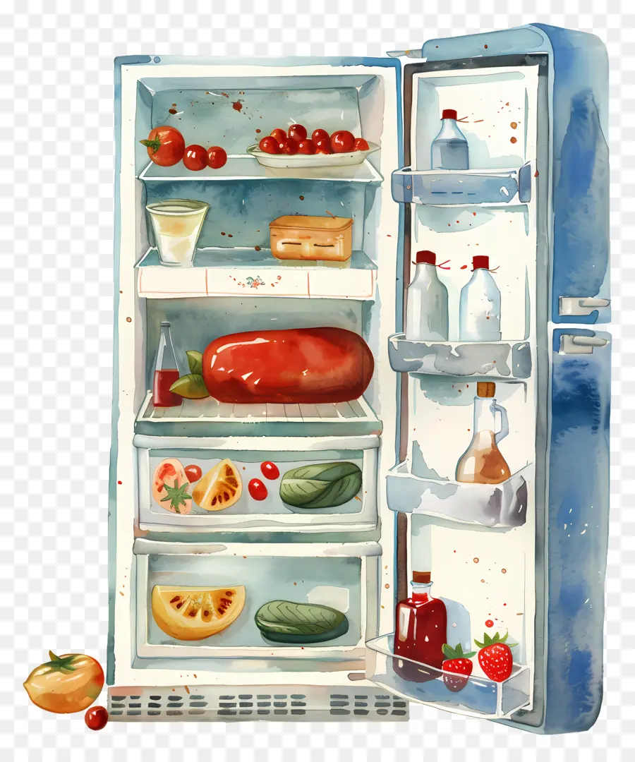 холодильник，продукты питания PNG