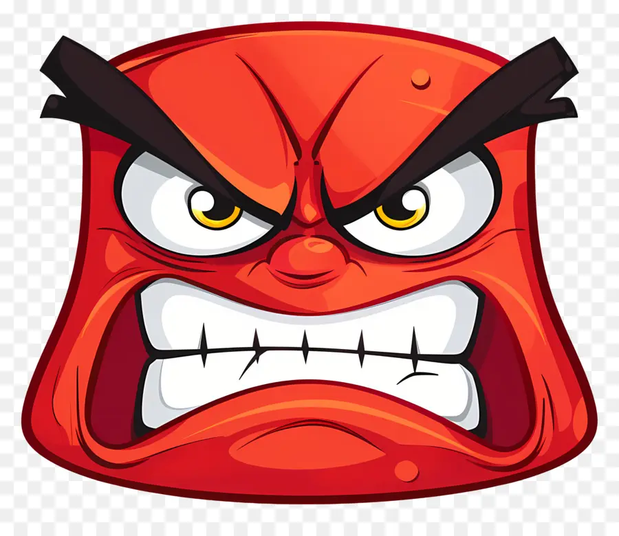 Сердитое Лицо，Angry Emoji PNG