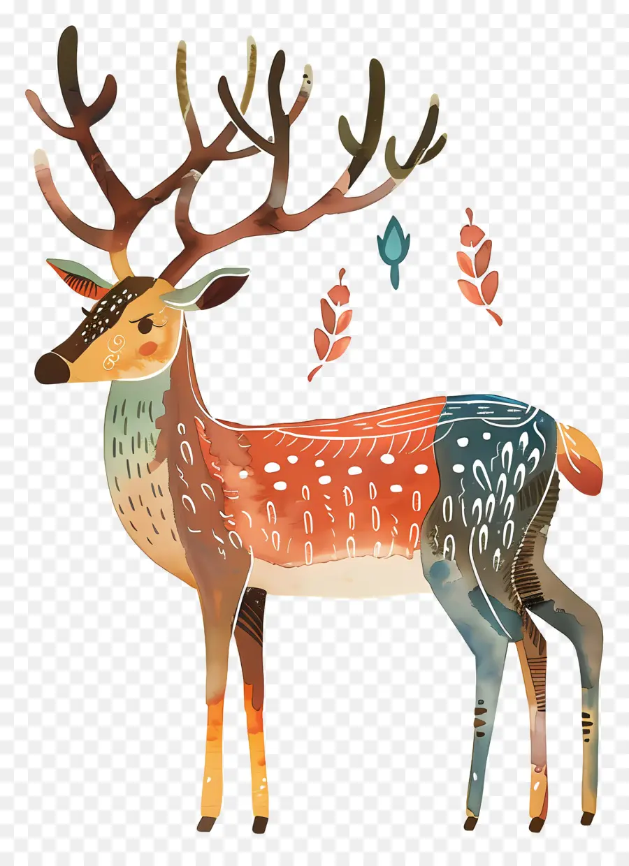 Cartoon Deer，олень PNG