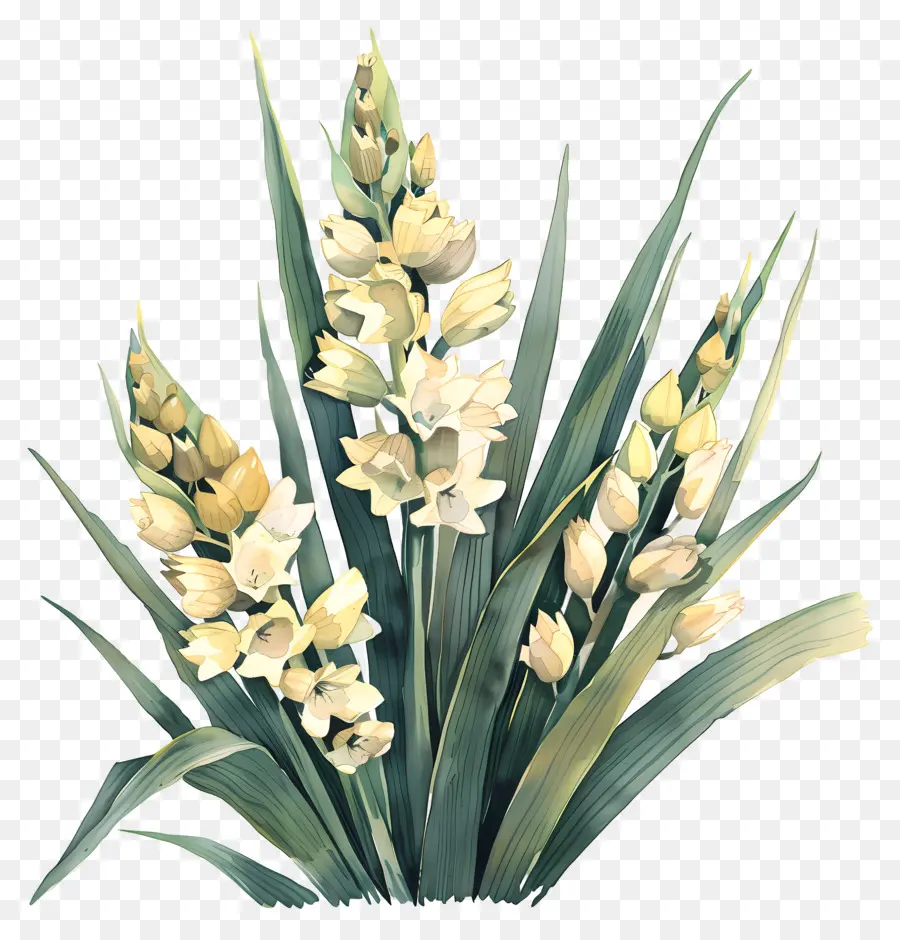 Юкка，белые цветы PNG