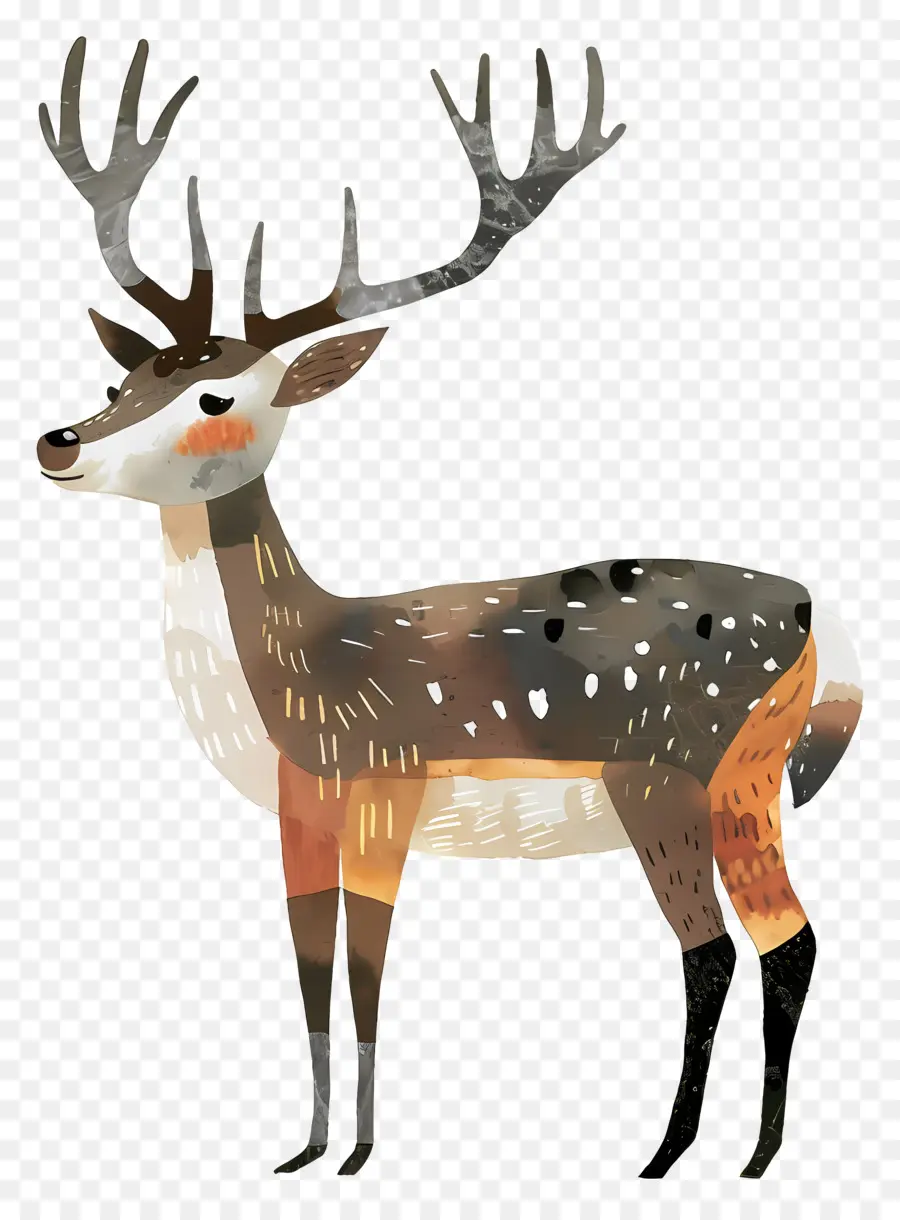 Cartoon Deer，олень PNG