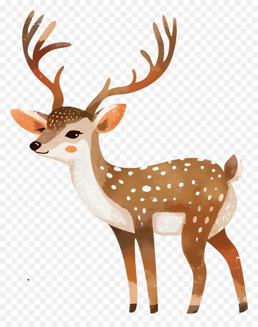 Cartoon Deer，олень PNG