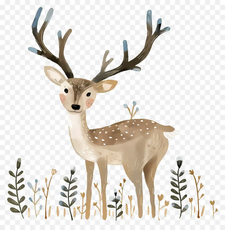 Cartoon Deer，олень PNG
